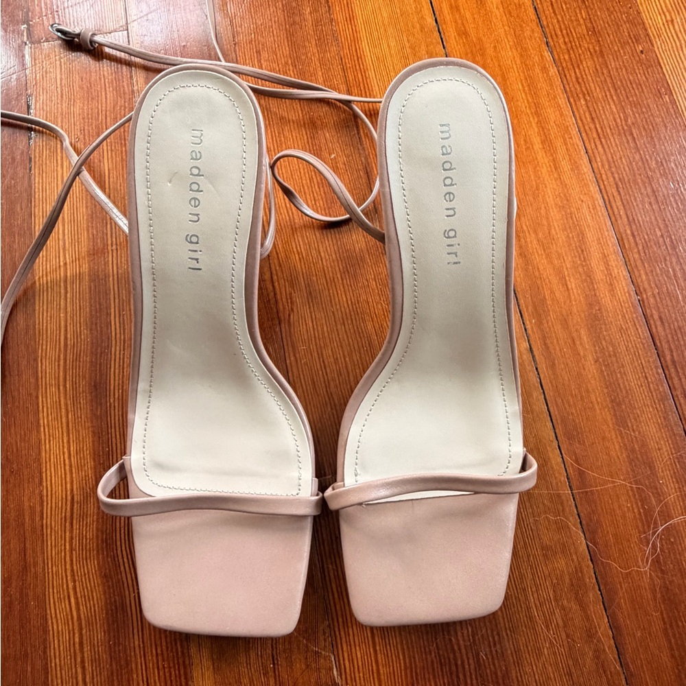 Madden Girl Nude Strappy Heels
